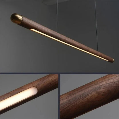 Kiki's Way | Orianna Wooden Linear Pendant Light – Ash or Walnut
