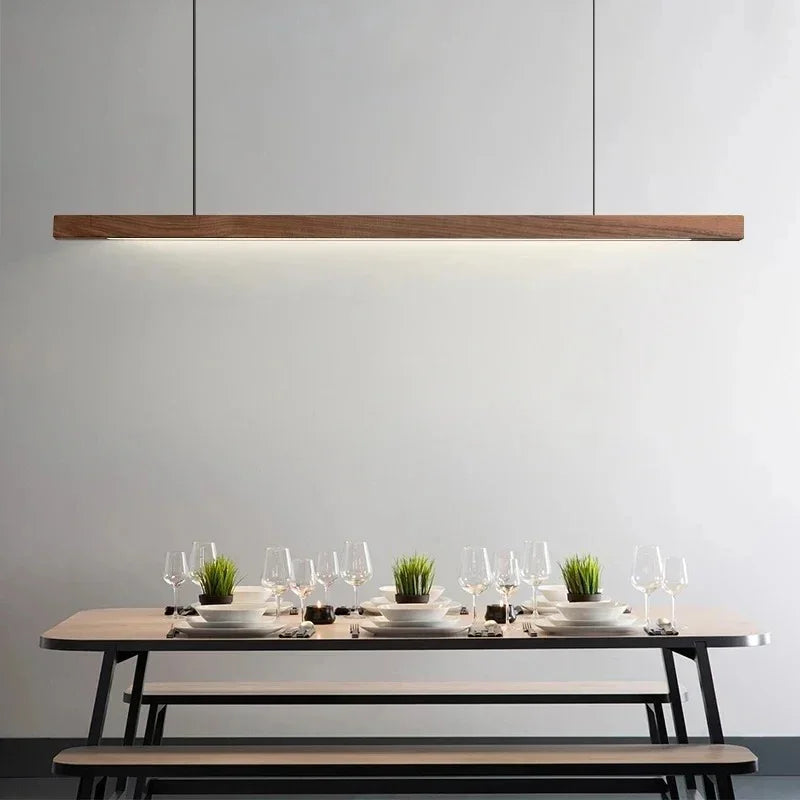 Kiki's Way | Catalina Linear Pendant Light – Pine & Black Walnut