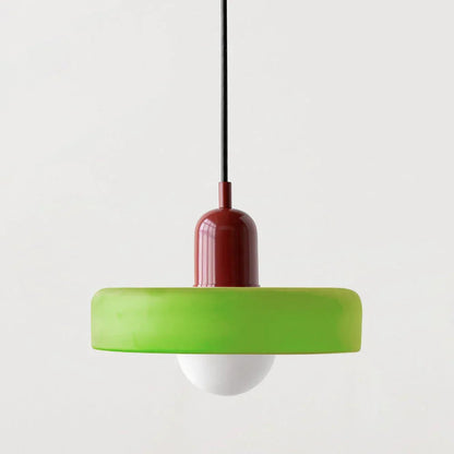 Kiki's Way | Stained Glass Pendant Light – Brass Finish, G9
