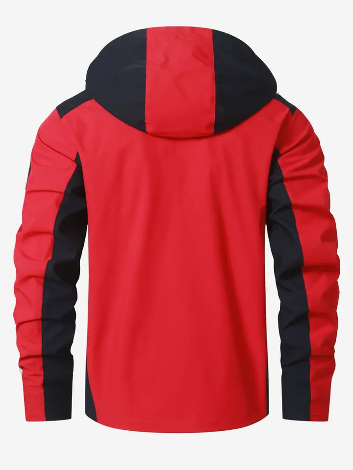 Outdoor Jacket with Reflective Design - Waterproof & Sporty
