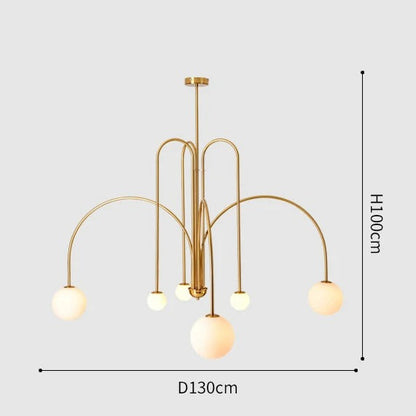 Kiki's Way | St Kilda Chandelier – Six-Light G9, Metal & Glass