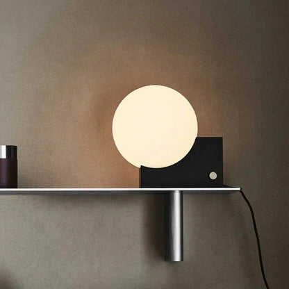 Kiki's Way | Arya Steel Table Lamp – Frosted Glass Globe