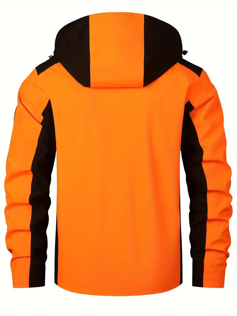 Outdoor Jacket with Reflective Design - Waterproof & Sporty