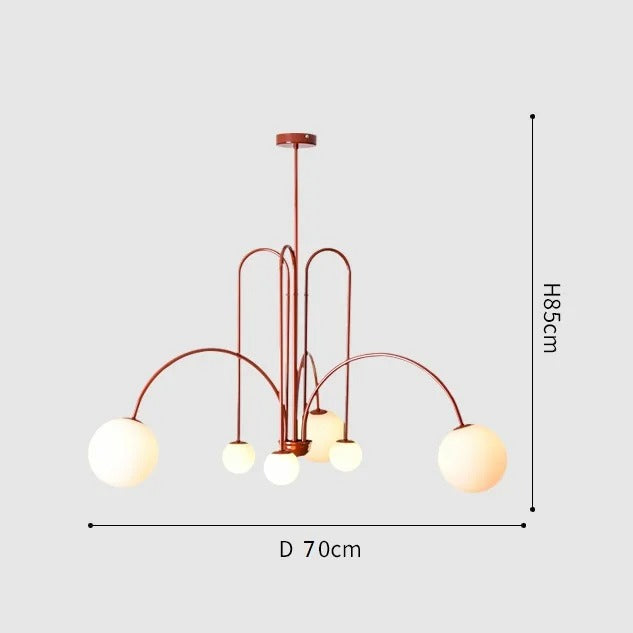 Kiki's Way | St Kilda Chandelier – Six-Light G9, Metal & Glass