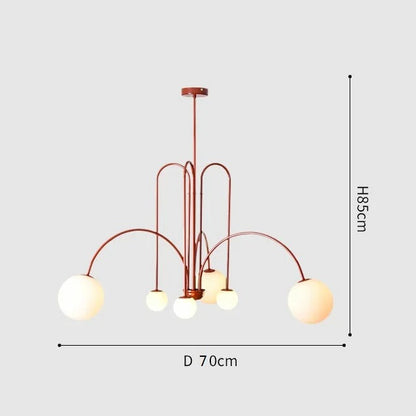 Kiki's Way | St Kilda Chandelier – Six-Light G9, Metal & Glass