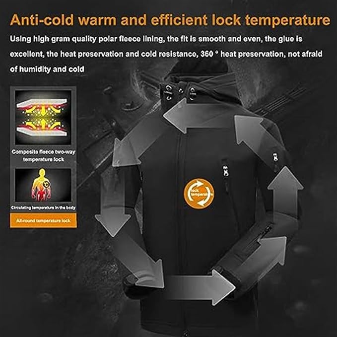 Men's Multifunctional Jacket with Fleece Lining and Zipper