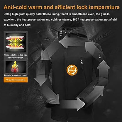 Men's Multifunctional Jacket with Fleece Lining and Zipper