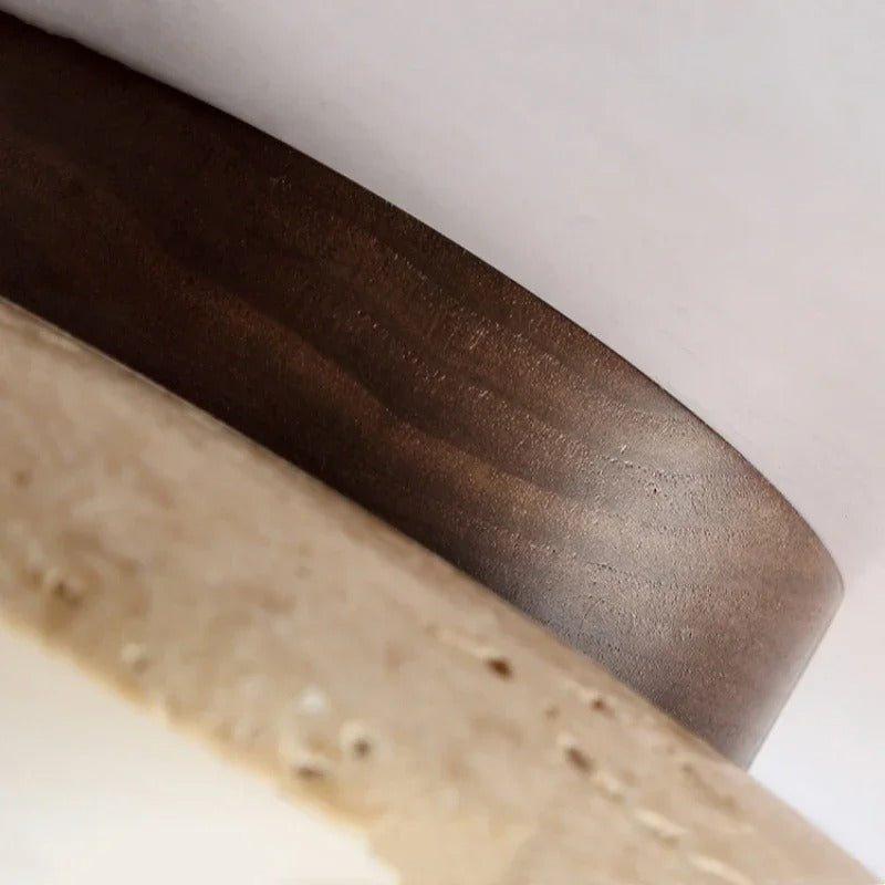 Kiki's Way | Tifanny Travertine Ceiling Light – Wood, E27