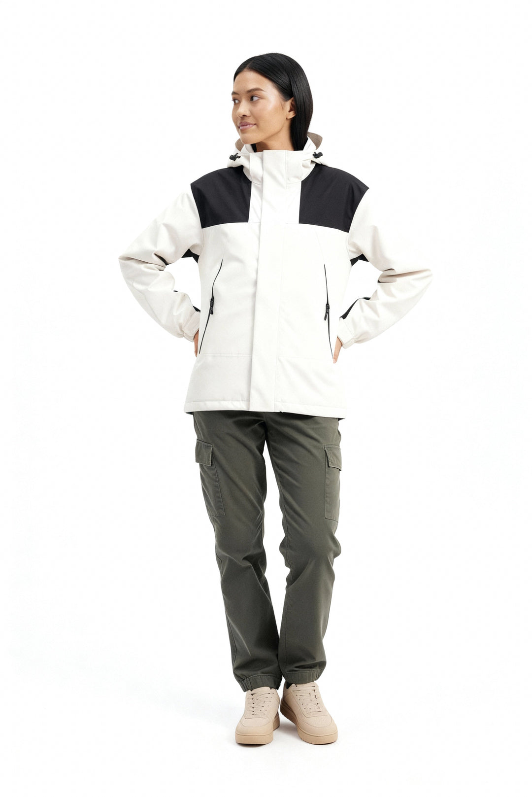 Women's Fleece 3-in-1 Winter Jacket with Hood & Warmth Function