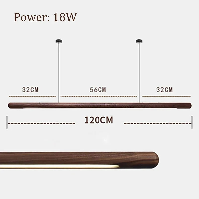 Kiki's Way | Orianna Wooden Linear Pendant Light – Ash or Walnut