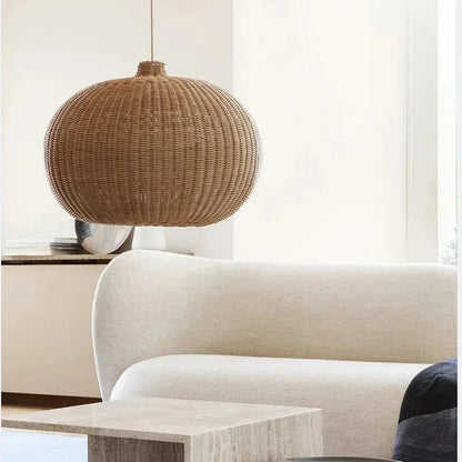 Kiki's Way | Lambogan Rattan Pendant Light – Handwoven, E27