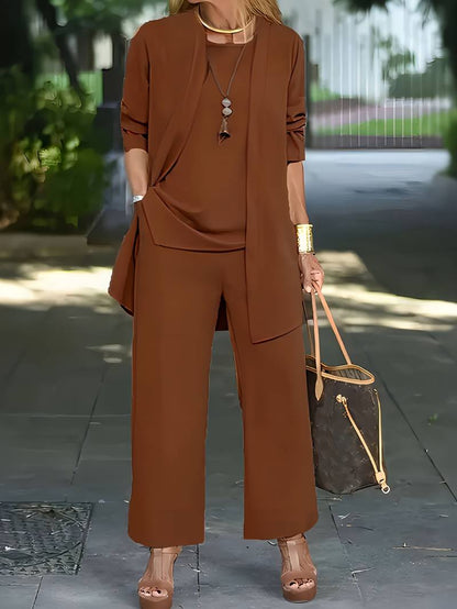 Women's Three-Piece Set - Top & Pants