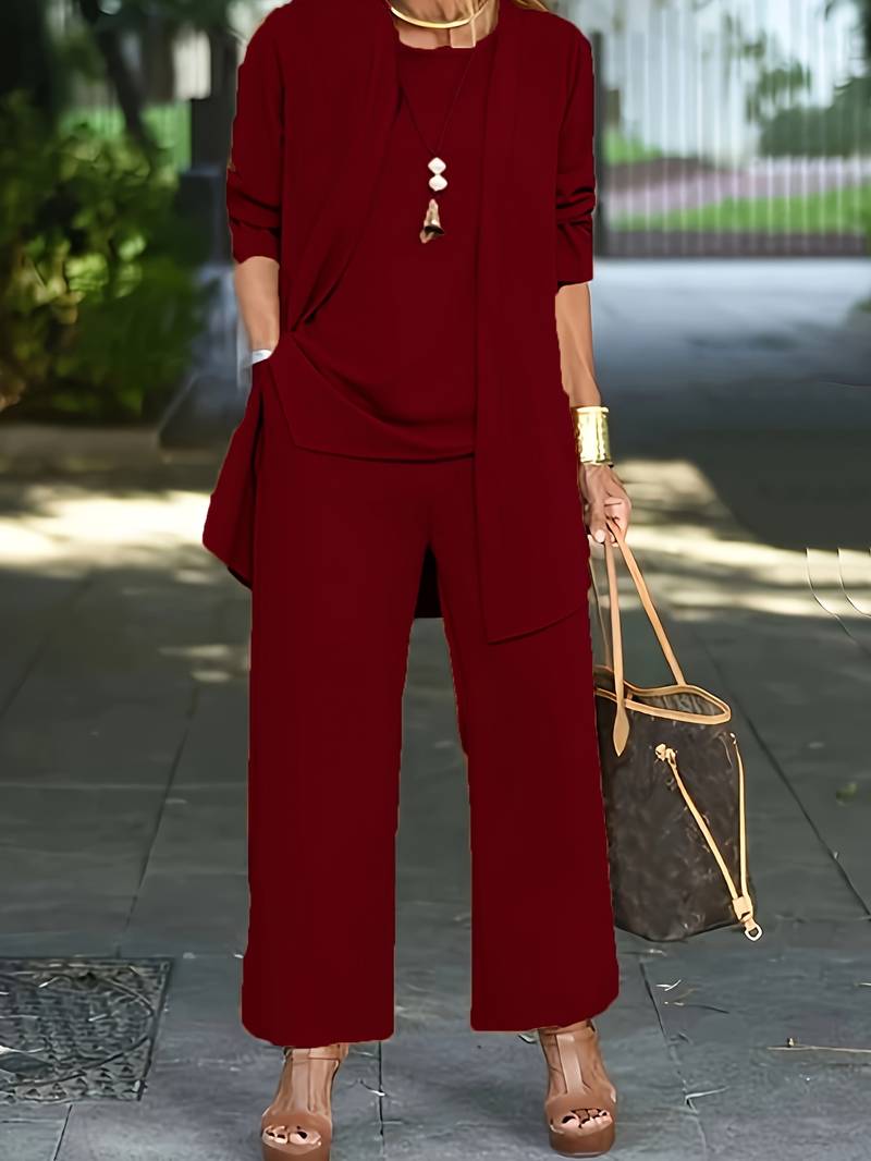 Women's Three-Piece Set - Top & Pants
