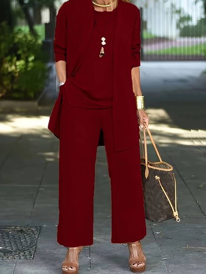 Women's Three-Piece Set - Top & Pants