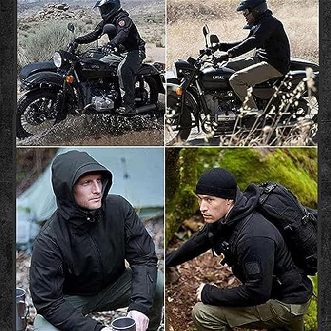 Men's Multifunctional Jacket with Fleece Lining and Zipper