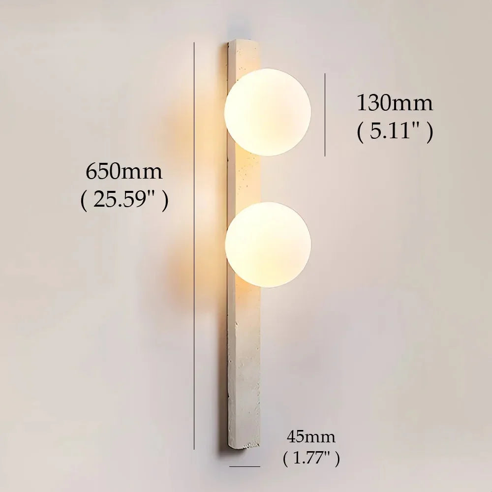 Kiki's Way | Abigail Travertine Wall Light – Vertical Bar