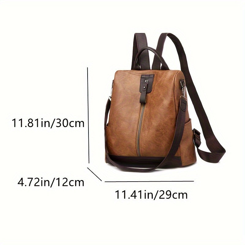 Women's Anti-Theft Vegan Backpack - Anti-Theft City Backpack