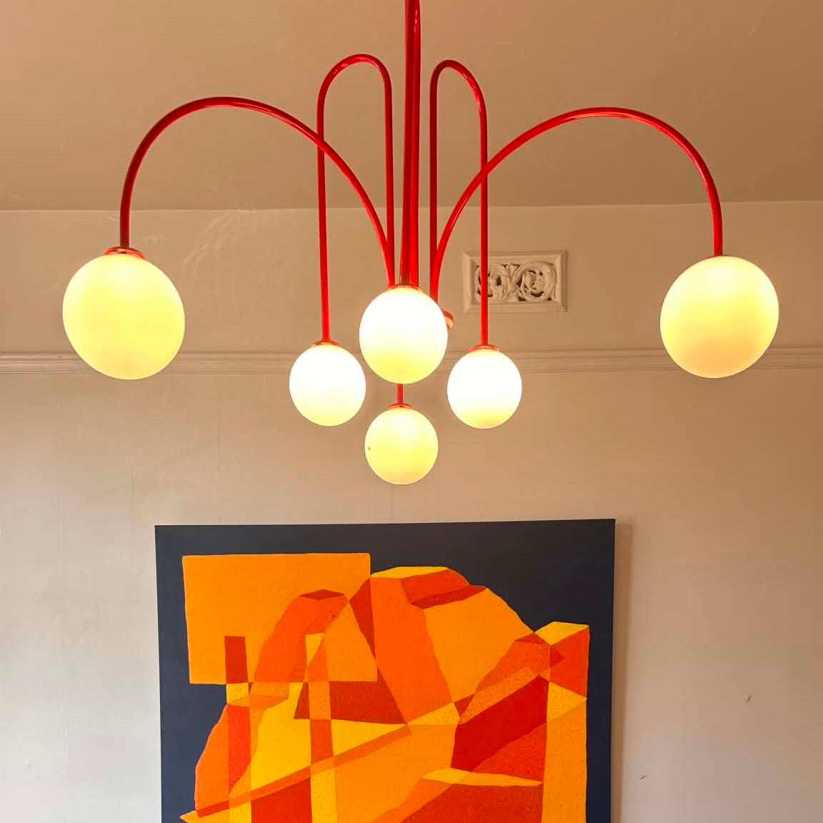 Kiki's Way | St Kilda Chandelier – Six-Light G9, Metal & Glass