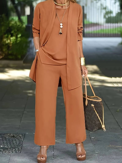 Women's Three-Piece Set - Top & Pants