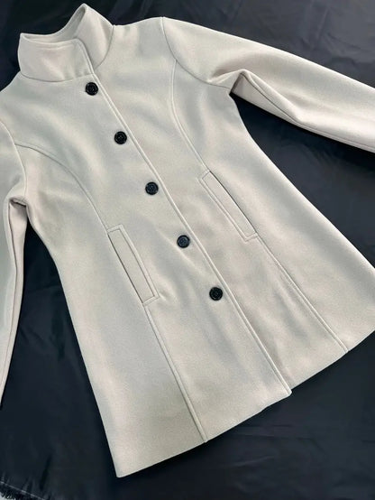 Woven Single-Breasted Coat