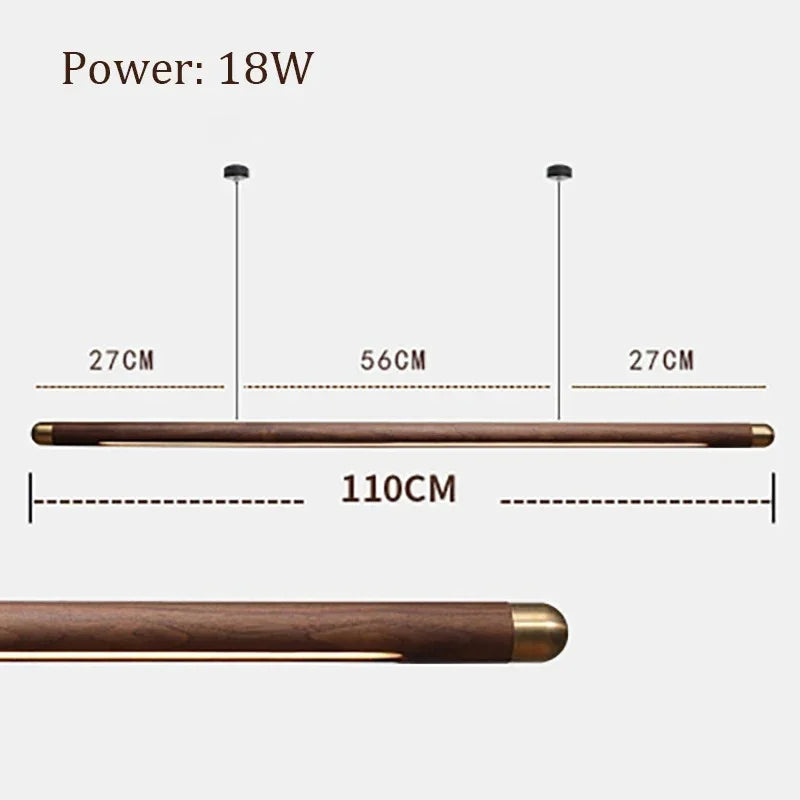 Kiki's Way | Orianna Wooden Linear Pendant Light – Ash or Walnut