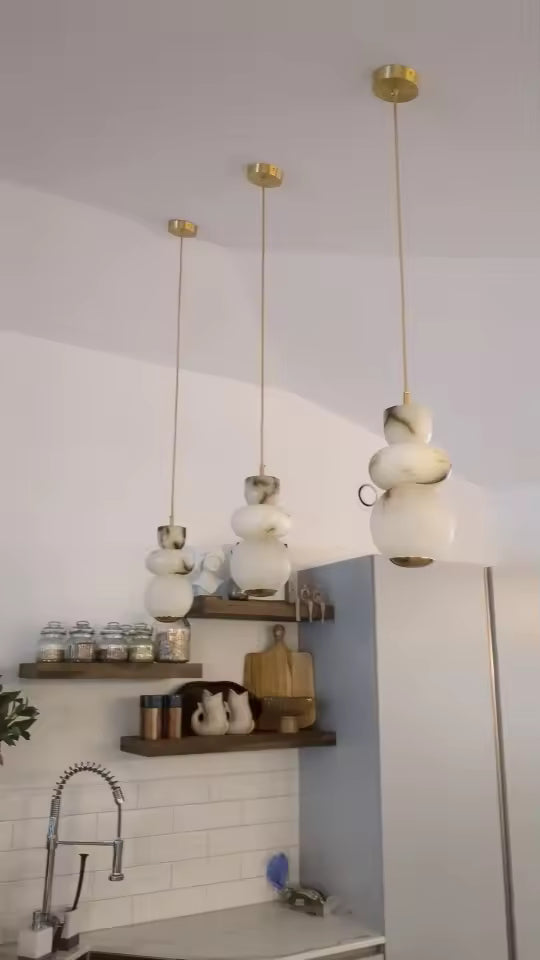 Kiki's Way | Zola Marble Pendant Light – Warm LED, 3 Sizes