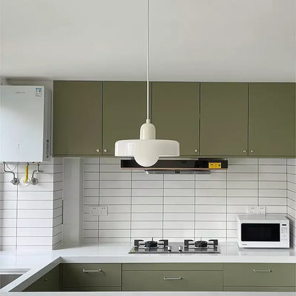 Kiki's Way | Stained Glass Pendant Light – Brass Finish, G9