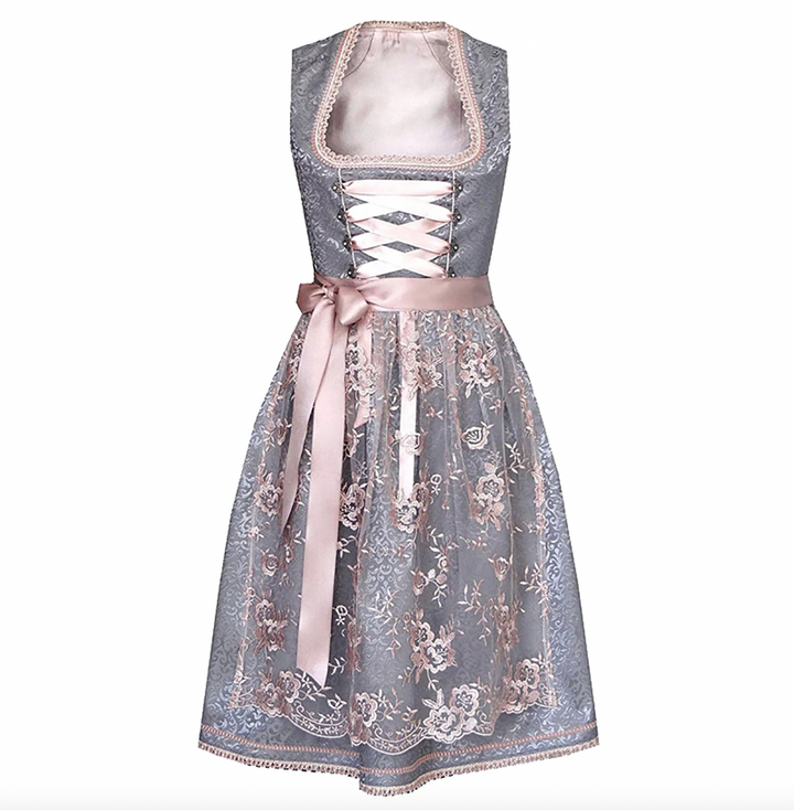Women's Unique Traditional Bavarian Outfit with Apron, Perfect for Oktoberfest