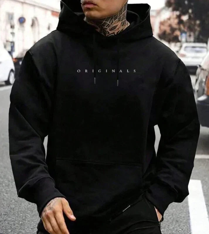 Men's Streetwear Autumn Hoodie with Drawstring