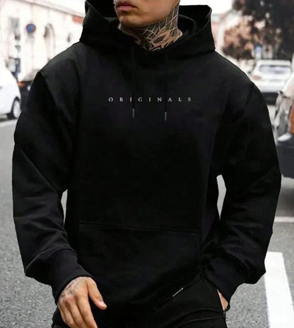 Men's Streetwear Autumn Hoodie with Drawstring