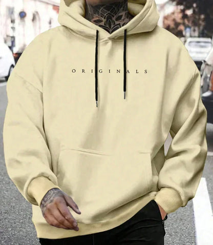 Men's Streetwear Autumn Hoodie with Drawstring