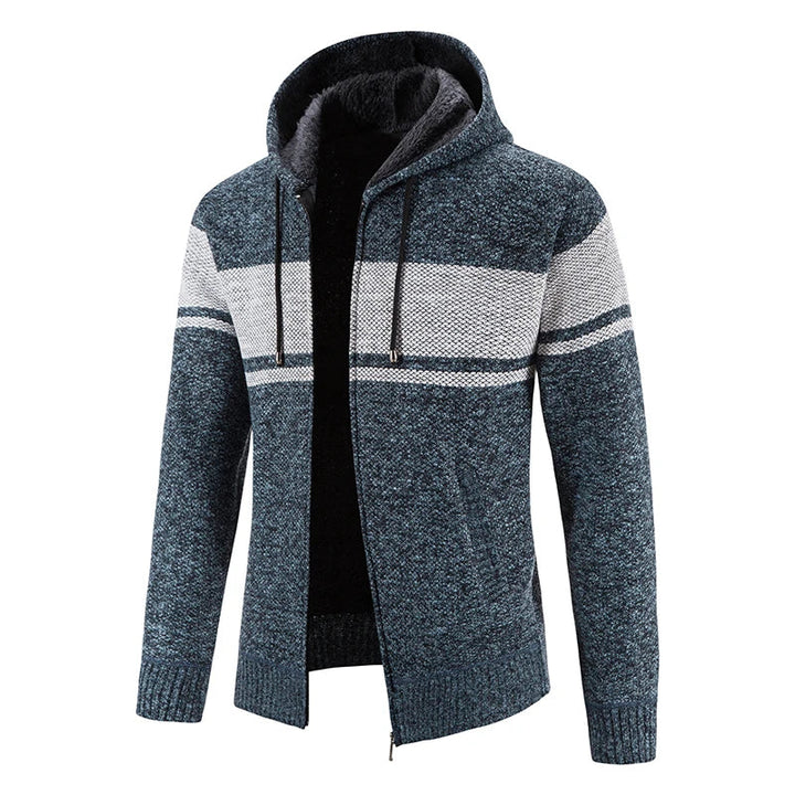 Casual Autumn Cardigan with Hood for Men
