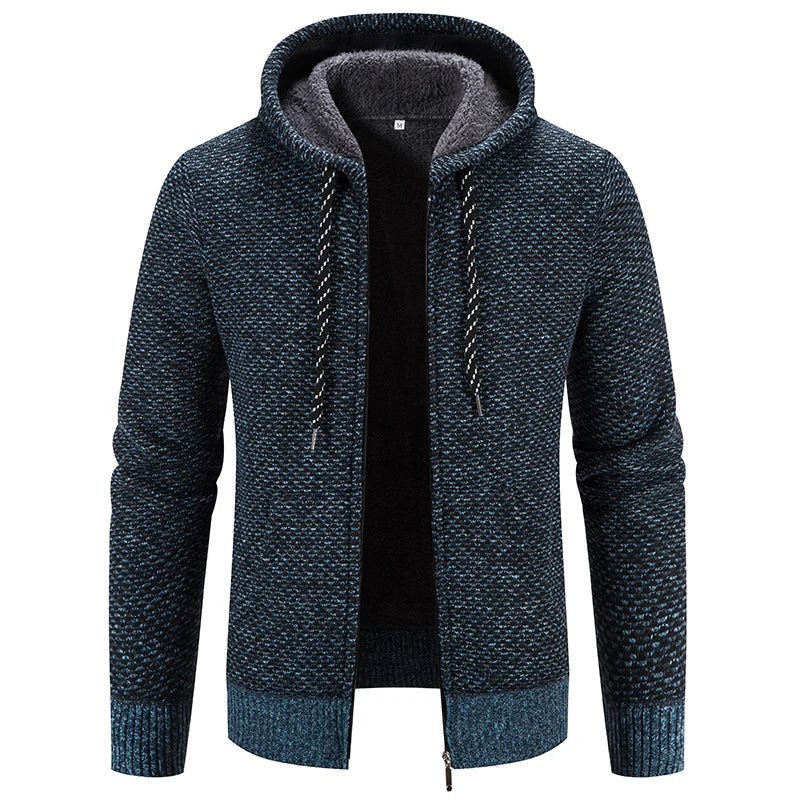 Casual Autumn Cardigan with Hood for Men