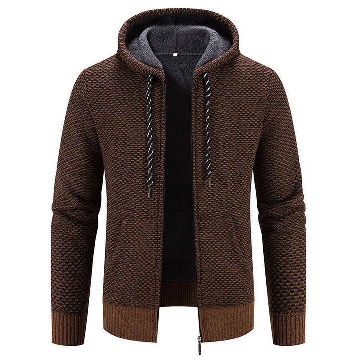 Casual Autumn Cardigan with Hood for Men