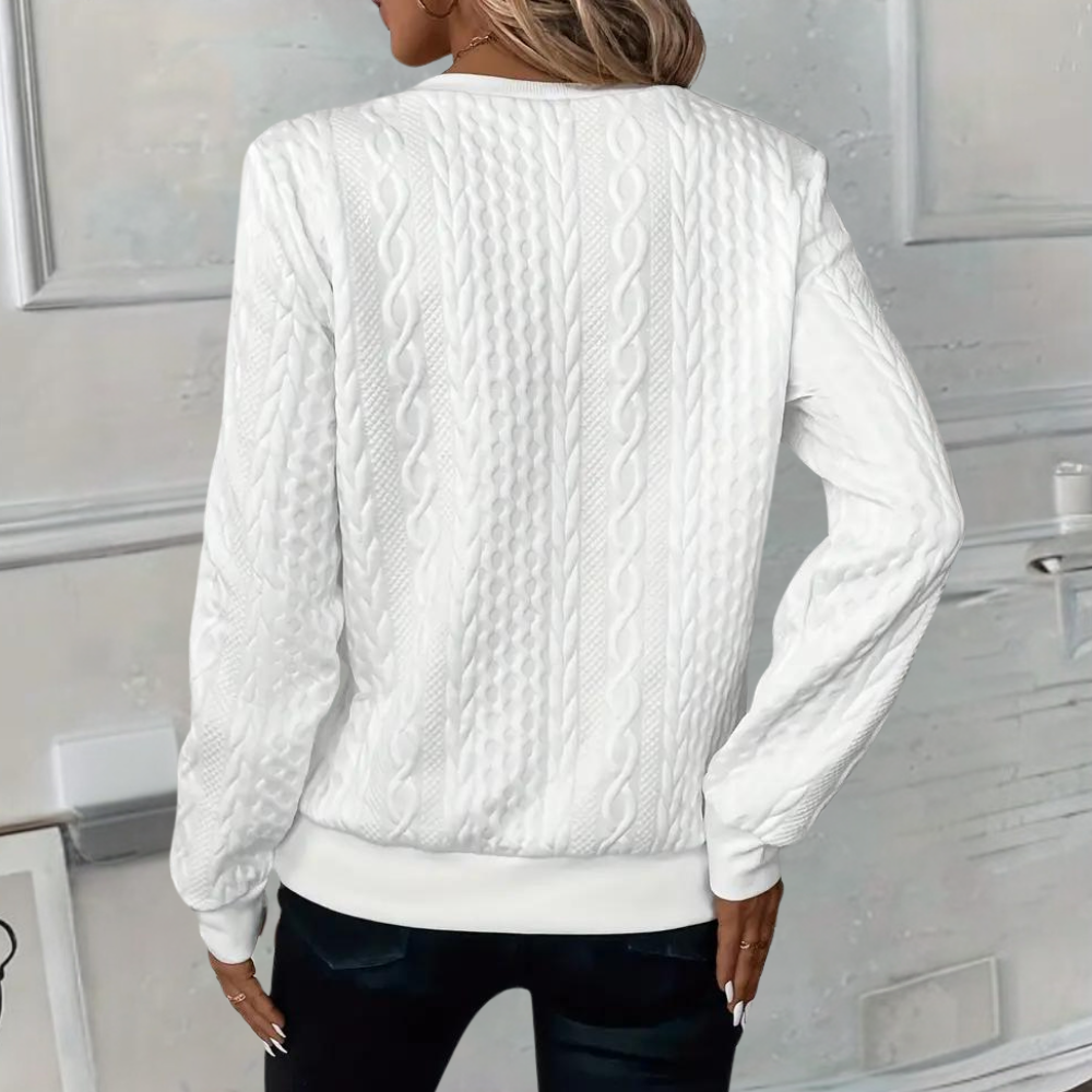 Soft Casual Sweater with Texture for Women