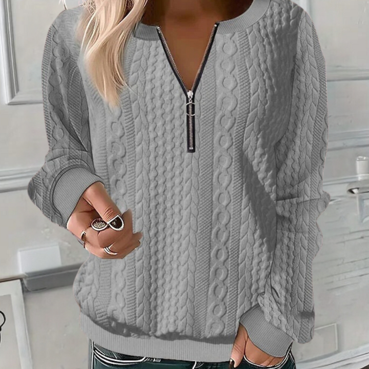 Soft Casual Sweater with Texture for Women