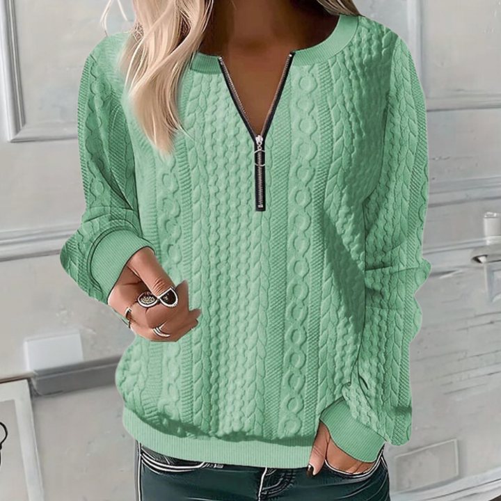 Soft Casual Sweater with Texture for Women