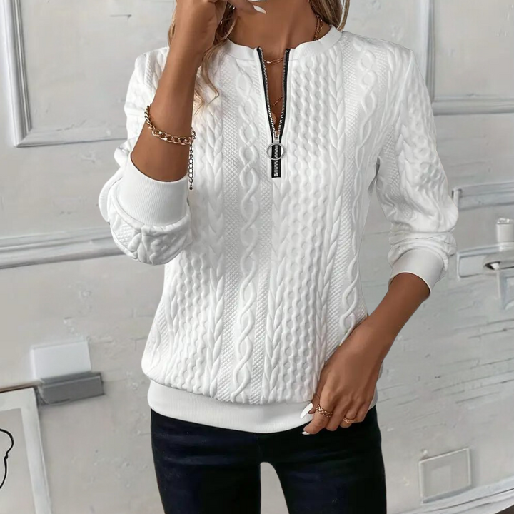 Soft Casual Sweater with Texture for Women
