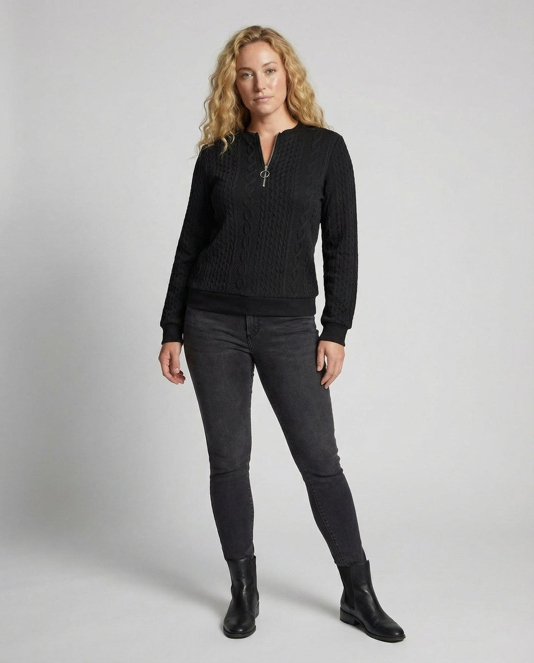Soft Casual Sweater with Texture for Women