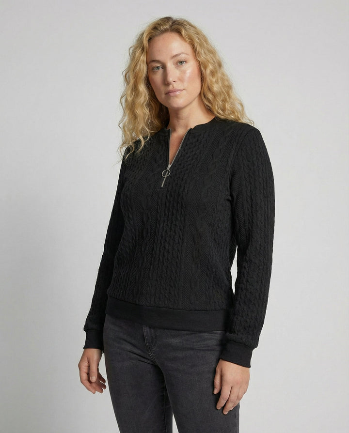 Soft Casual Sweater with Texture for Women