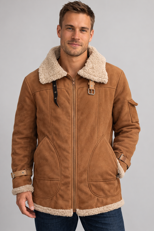Men's Camel Stylish Flight Jacket