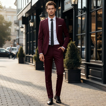 Men's Business Suit 2-Piece - Jacket & Pants