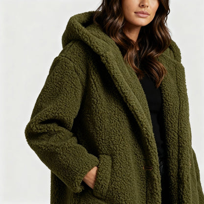 Women's Teddy Coat with Hood