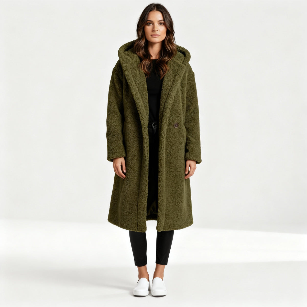 Women's Teddy Coat with Hood