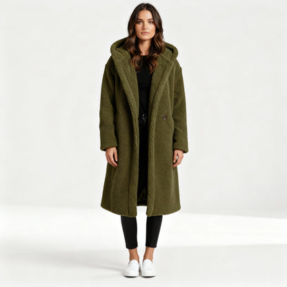 Women's Teddy Coat with Hood