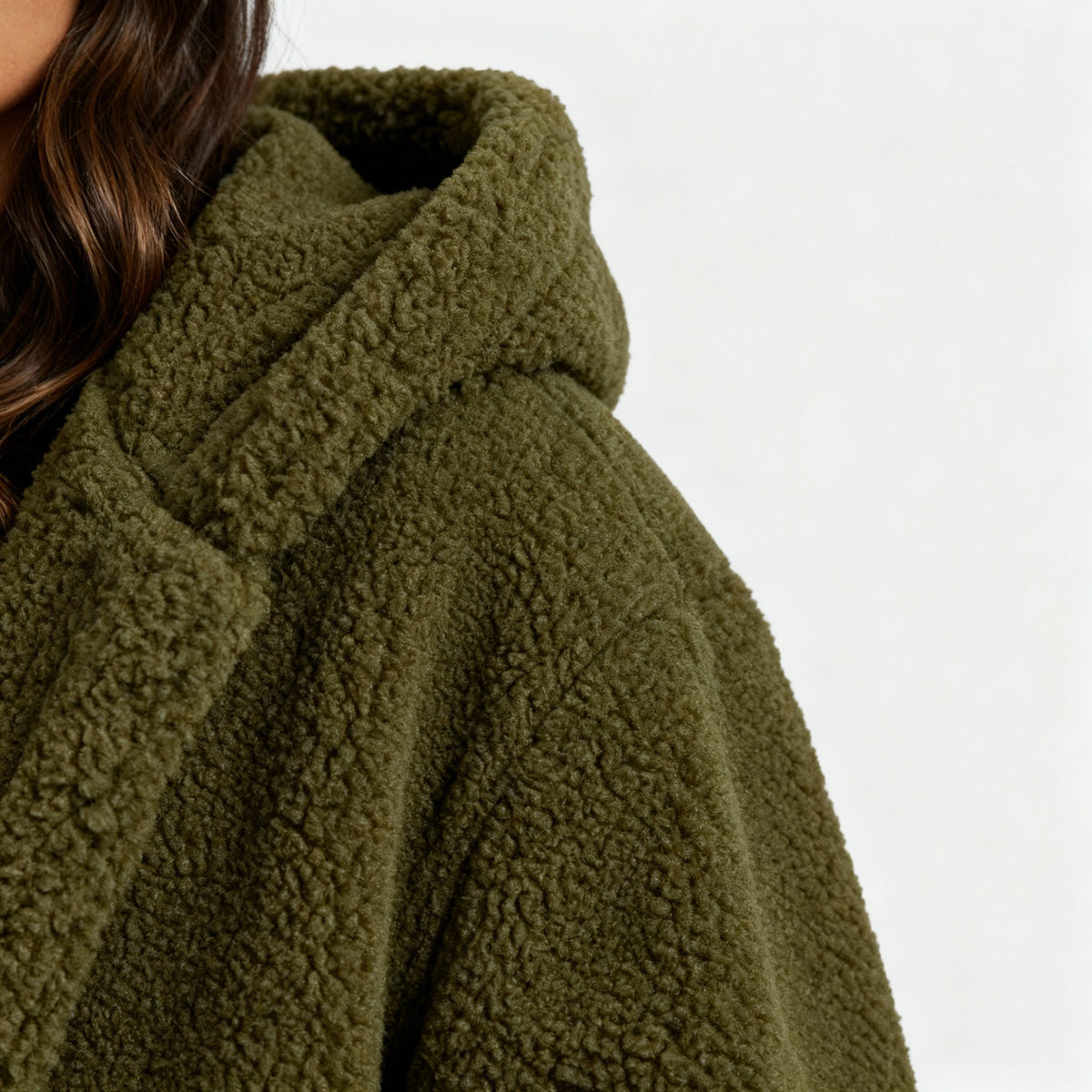 Women's Teddy Coat with Hood
