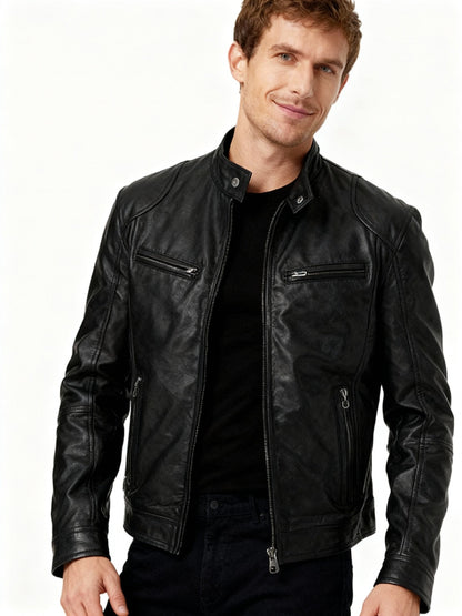 Men's Jacket with Lining, Pockets and Adjustable Cuffs - Casual and Everyday Jacket
