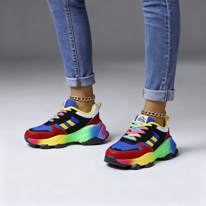 Women's Orthopedic Shoes - Rainbow, Ultralight, Shock-Absorbing, Arch Support, Wide Toe Box