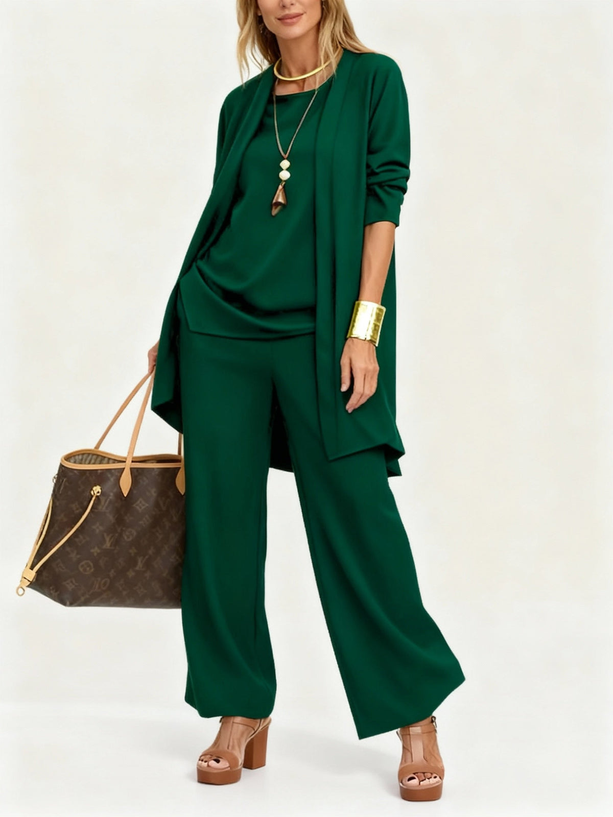Women's Three-Piece Set - Top & Pants