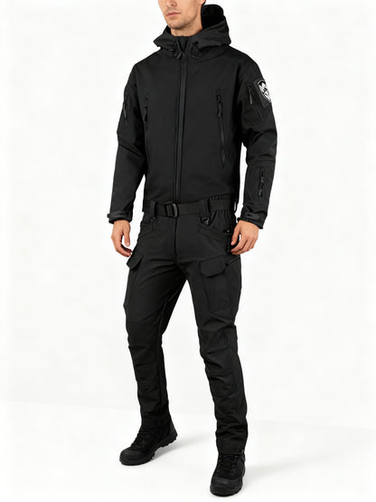 Men's Multifunctional Jacket with Fleece Lining and Zipper